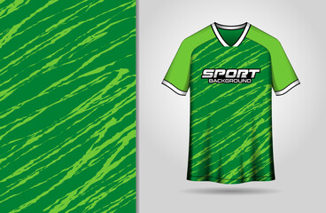 Abstract grunge green sport jersey design
