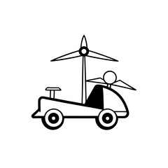 vector illustration of a retro car