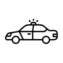 Fototapeta premium Police Car Icon for Law Enforcement and Security Themes