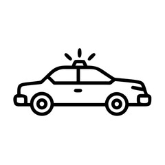 Obraz premium Police Car Icon for Law Enforcement and Security Themes
