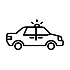 Fototapeta premium Police Car Icon for Law Enforcement and Security Themes