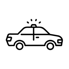 Fototapeta premium Police Car Icon for Law Enforcement and Security Themes