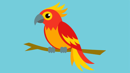 Gesturing Parrot The parrot is depicted midsquawk with wings slightly raised as if its expressing annoyance. One eye is narrowed and the beak is open as if issuing a frustrated