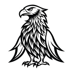 eagle cartoon isolated on white