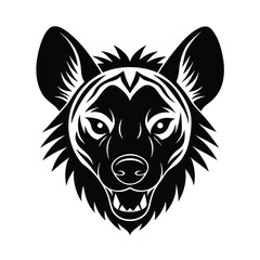 hyena head vector art silhouette 