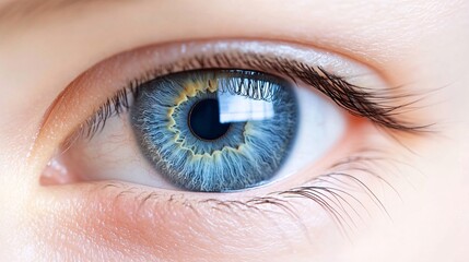 Obraz premium Intense Macro View of Human Eye Iris Showing Intricate Details and Colors