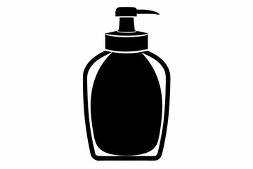 Lotion Bottle Silhouette Vector Illustration