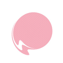 ピンクの吹き出しライン入り　グラフィック素材