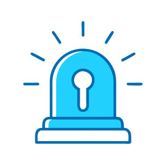 Emergency Siren Light with Alert Symbol Icon Design