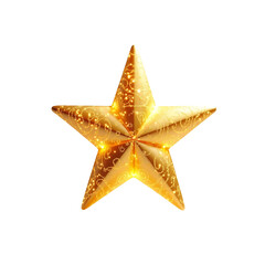 Classic Golden Star Illustration for Premium Awards Business Presentations and Official Certificate Templates Highlighted on a Simple and Clean White Background Vector Design