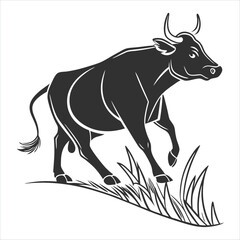 Fototapeta premium cow on a white background