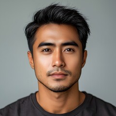 Obraz premium Serious confident man in a casual portrait