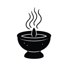 incense burner copal vector art silhouette