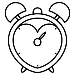 Minimalist Heart Alarm Clock Line Art Design