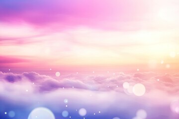 Colorful sunrise above clouds