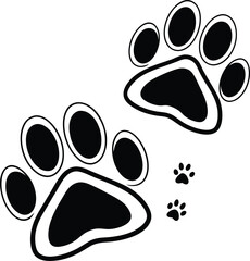 dog paw vector
