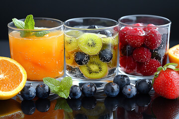 A variety of fruits such as apples, bananas, strawberries, and citrus can be enjoyed raw, in smoothies, or as an addition to dishes, providing a refreshing taste and nutritional value.


