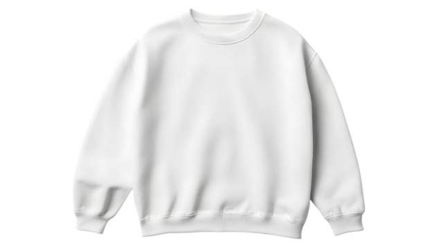 White Crewneck T-Shirt on Clean White Background - Minimalist and Versatile Clothing Mockup