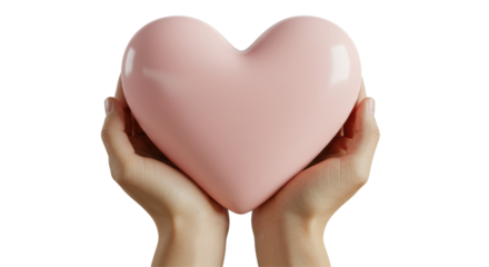 Isolated Heart in Hands