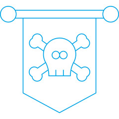Pirate Flag II icon single vector illustration