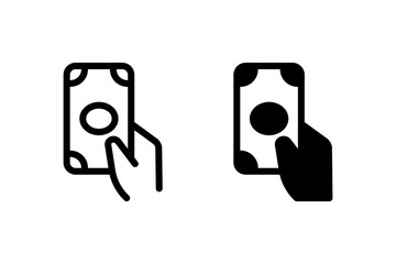 Hand holding a money bill. Suitable for finance, banking, payment, and business