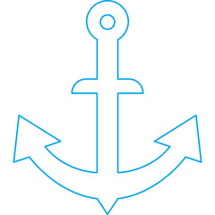 Fototapeta premium Anchor icon single vector illustration