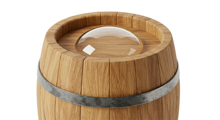 Obraz premium Isolated Wooden Barrel with Liquid