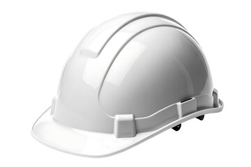 Fototapeta premium High-Quality Yellow Construction Safety Helmet for Industrial and Workplace Protection isolated on white background .