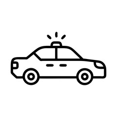 Obraz premium Police Car Icon for Law Enforcement and Security Themes