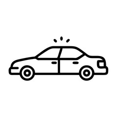 Obraz premium Police Car Icon for Law Enforcement and Security Themes