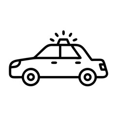 Naklejka premium Police Car Icon for Law Enforcement and Security Themes
