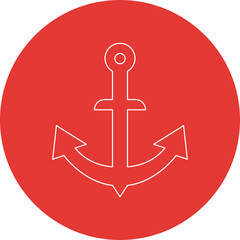 Anchor icon single vector illustration