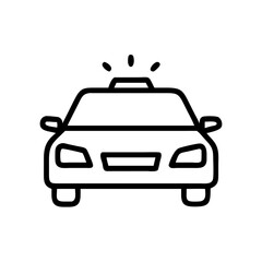 Police Car Icon for Law Enforcement and Security Themes