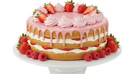 Isolated Strawberry Cake
