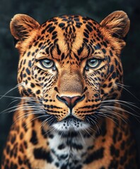 Obraz premium Close-up portrait of a leopard
