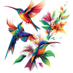 Naklejka premium bird of paradise flowers