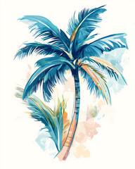 illustrations of various trees, leaves, grasses, and botanical elements on white background.