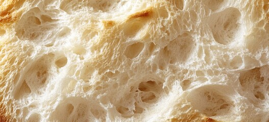 Obraz premium Close-up of white bread texture, top view, macro photography, highly detailed, high resolution