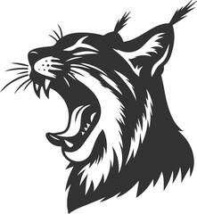 Obraz premium Silhouette of a lynx animal vector