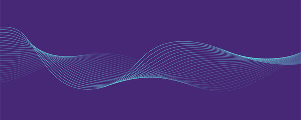 abstract blue wave on purple background