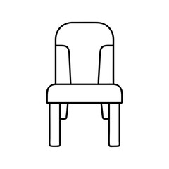 Simple Line Drawing of a Child's Plastic Chair for Home or School