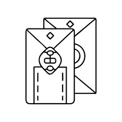 Pair of decorative envelopes with unique design elements for special occasions