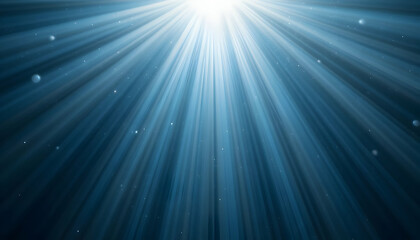 Radiant light underwater abstract background