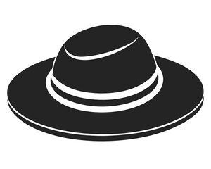 summer hat silhouette vector illustration