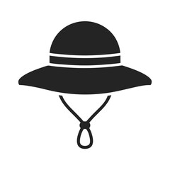 summer hat icon silhouette vector illustration
