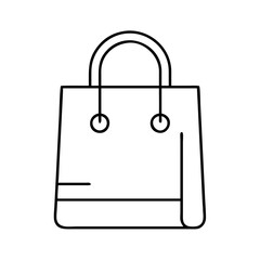 Simple Line Drawing of a Shopping Bag for Retail Sales and Purchases