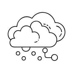 Cloud Computing Network Data Storage and Transfer Illustration