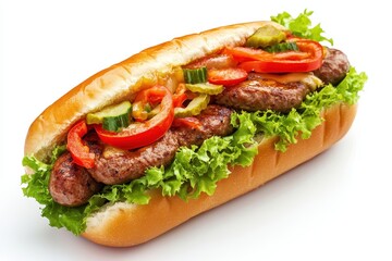 Gourmet Hot Dog with Toppings