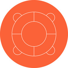 Life Saving Tube icon single vector illustration
