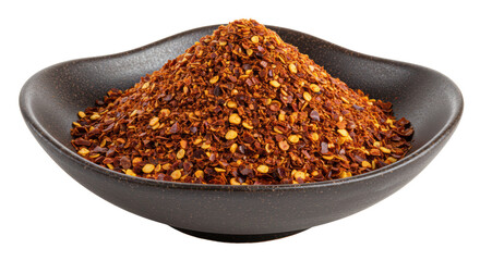 Isolated Crushed Red Pepper Flakes